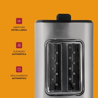 Imagem de WAP Cozinha WTE1 Cor Preto e Inox Torradeira Elétrica