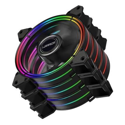 Imagem de Warrior Cedric Kit 3 Cooler 120mm Rgb Com Controle Multilaser - Ga184