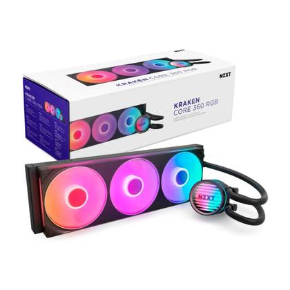 Imagem de Water cooler 360m nzxt kraken core 360 rgb, black - rl-kr36c-b1