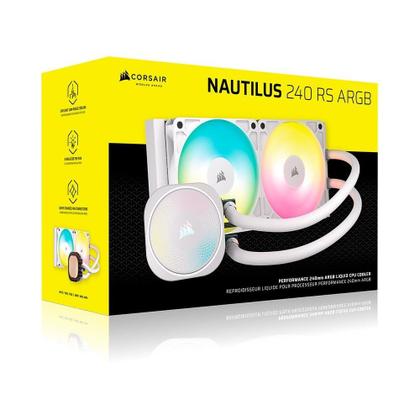Imagem de Water Cooler Corsair NAUTILUS 240, ARGB, 240mm, AMD e Intel, Branco - CW-9060094-WW