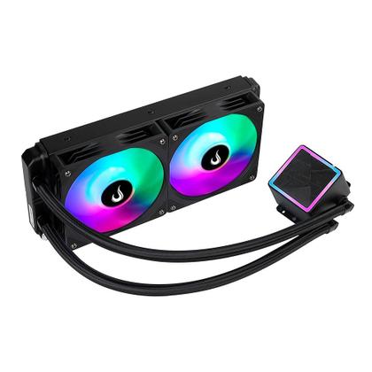 Imagem de Water Cooler Gamer Rise Mode Black, Rainbow, 240mm, AMD e Intel, Preto - RM-WCB-02-RBW