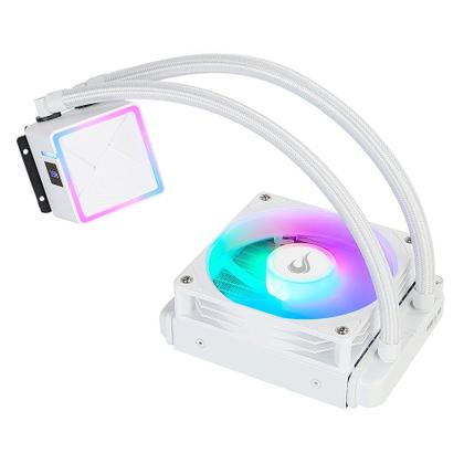 Imagem de Water Cooler Gamer Rise Mode Frost, ARGB Rainbow, 120mm, AMD e Intel, Branco - RM-WCZ-01-RBW