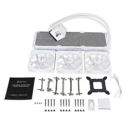 Imagem de Water Cooler Gamer Rise Mode Frost, ARGB Rainbow, 360mm, AMD e Intel, Branco - RM-WCF-04-RBW