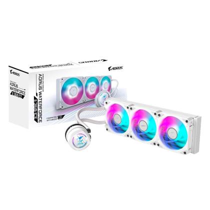 Imagem de Water Cooler Gigabyte Aorus 360 ICE, RGB, 360mm, AMD/Intel, Branco - GP-AORUS WATERFORCE II 360 ICE