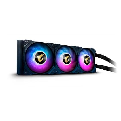 Imagem de Water Cooler Gigabyte Aorus 360, RGB, 360mm, AMD/Intel, com Display LCD, Preto - GP-AORUS WATERFORCE X II 360