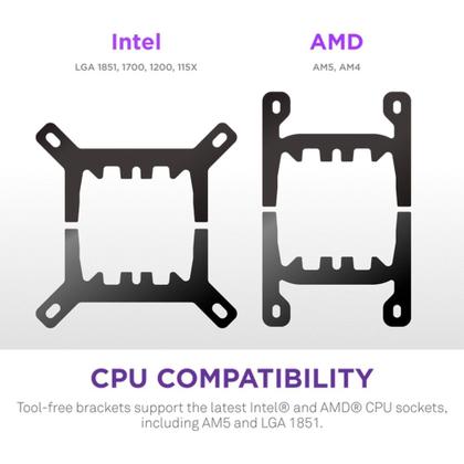 Imagem de Water Cooler NZXT Kraken Plus 360 RGB v2, Preto - RL-KR360-B2