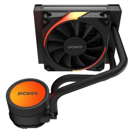 Imagem de Water Cooler Pcyes FAN Sangue Frio 3 ARGB 120mm, TDP 200W, Fan 60CFM, Radiador 154x120mm, RGB, Bomba Silenciosa - Profissional Gamer