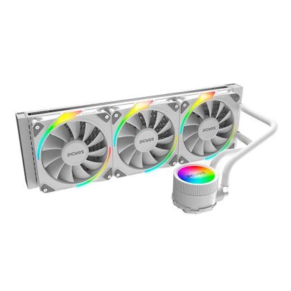 Imagem de Water Cooler PCYes Sangue Frio 3, ARGB, 360mm, AMD/Intel, Branco - ARGBSF3360WGBR