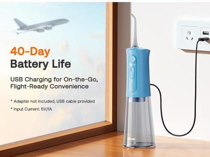 Imagem de Water Flosser Bitvae C5 sem fio IPX7 à prova d'água com 6 pontas de jato