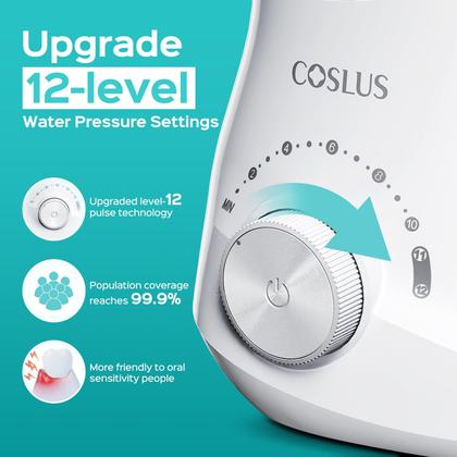 Imagem de Water Flosser COSLUS E1 600mL com 12 configurações de pressão