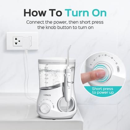 Imagem de Water Flosser COSLUS E1 600mL com 12 configurações de pressão