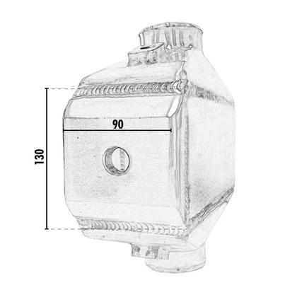 Imagem de Watercooler Intercooler Água para Ar Pequeno Entradas e Saídas Laterais 2-1/2"