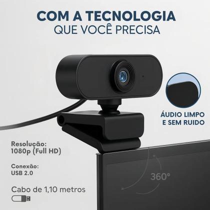 Imagem de Webcam 1080P Full Hd Câmera Computador Microfone Embutido - Envio Rápido
