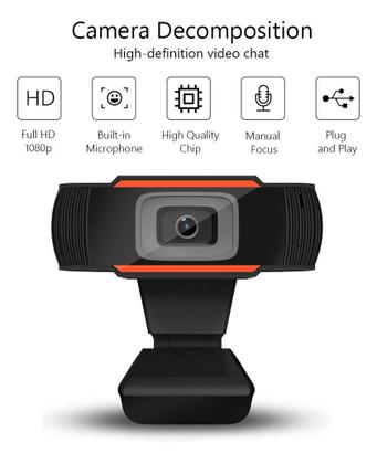 Imagem de Webcam 1080P Full Hd Usb Câmera De Computador Com Microfone