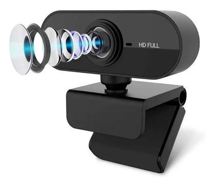 Imagem de Webcam 1080P - Home Office, Zoom, Meet, Com Microfone Lapela