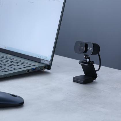 Imagem de Webcam Acer Full HD 2MP USB Streaming 1080P com microfone