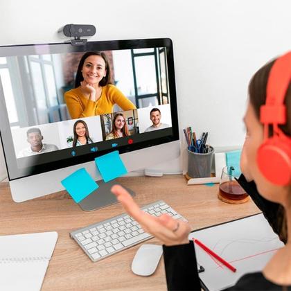 Imagem de Webcam C3TECH WB-150BK, Full HD 1080P, Plug and Play, 30FPS, Preto - WB-150BK