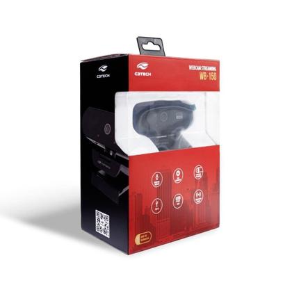 Imagem de Webcam C3TECH WB-150BK, Full HD 1080P, Plug and Play, 30FPS, Preto - WB-150BK