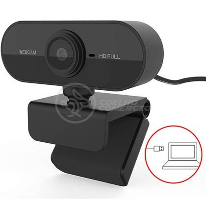 Imagem de Webcam Câmera Full Hd 1080P Com Microfone Usb 2.0 360º