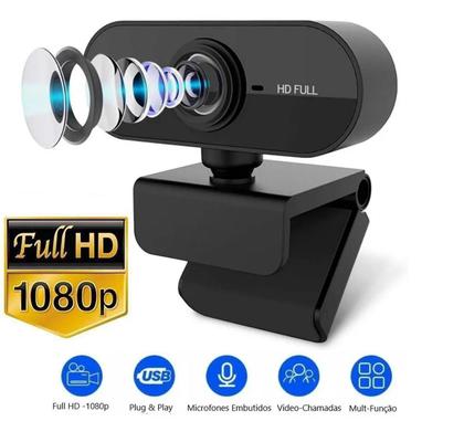 Imagem de Webcam Camera Full Hd 1080P Usb De Computador Com Microfone