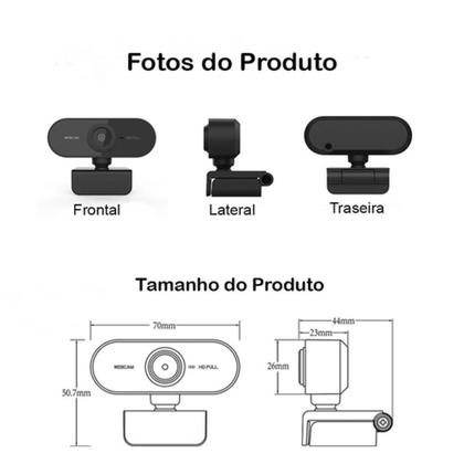 Imagem de Webcam camera USB Full HD 1048P com microfone