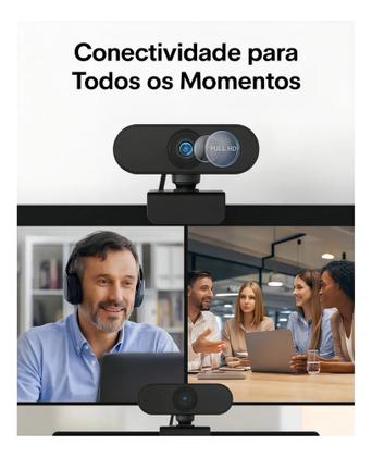 Imagem de Webcam Camera Usb Full Hd 1080P Com Microfone Visão 360 - Envio Rápido