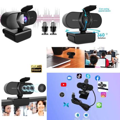 Imagem de Webcam Câmera Vídeoconferência C/ Microfone Full HD Intuitive