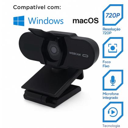 Imagem de Webcam Computadores Microfone Embutido Tampa De Privacidade Acessórios Home Office HD VideoChamadas