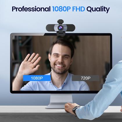 Imagem de Webcam EMEET C960 1080P Full HD com 2 microfones e capa