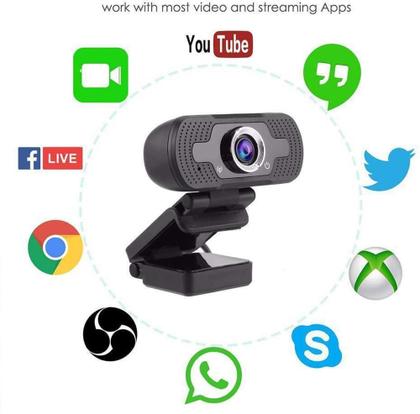 Imagem de Webcam Full Hd 1080 Usb Camera Com Microfone Foco Automático - Kapbom