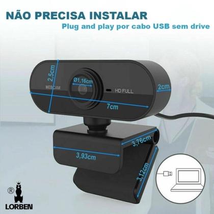 Imagem de Webcam Full Hd 1080p Usb Câmera Stream Live Alta Resolução