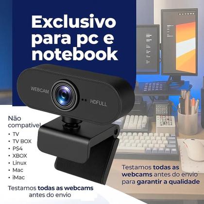 Imagem de Webcam Full Hd 1080P Visão 360 Microfone Integrado Pc Note