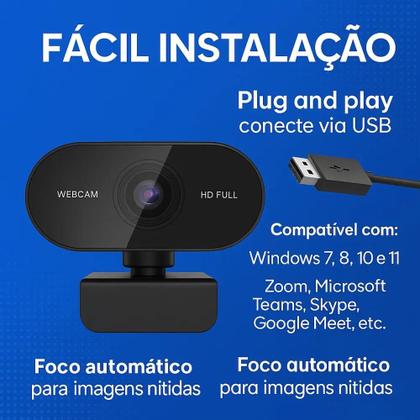 Imagem de Webcam Full Hd 1080P Visão 360 Microfone Integrado Pc Note