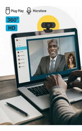 Imagem de Webcam Full Hd 1080P Visão 360 Microfone Integrado Pc Note