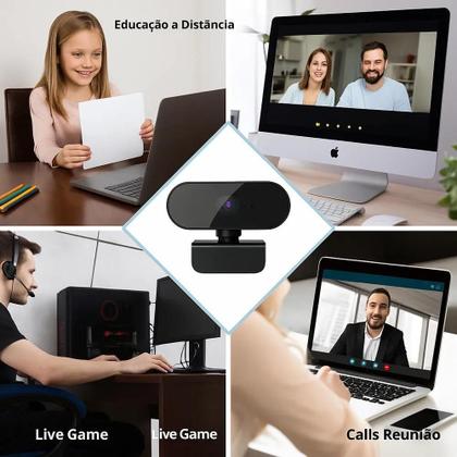 Imagem de Webcam Full Hd 1080P Visão 360 Microfone Integrado Pc Note