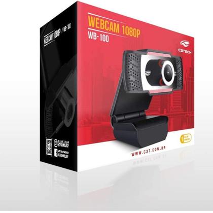 Imagem de Webcam Full Hd 1080p Wb-100bk C3tech