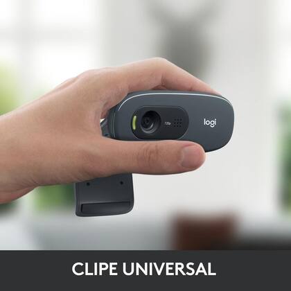 Imagem de Webcam HD 720P Logitech C270 Usb, Com Microfone