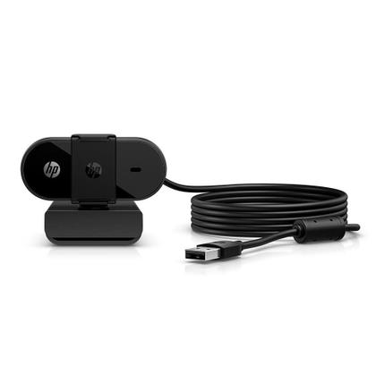 Imagem de Webcam HP 320 FHD, 5MP, USB-A, Preto - 53X26AAABL