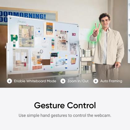 Imagem de Webcam Insta360 Link 2C 4K para PC/Mac com enquadramento automático e microfone