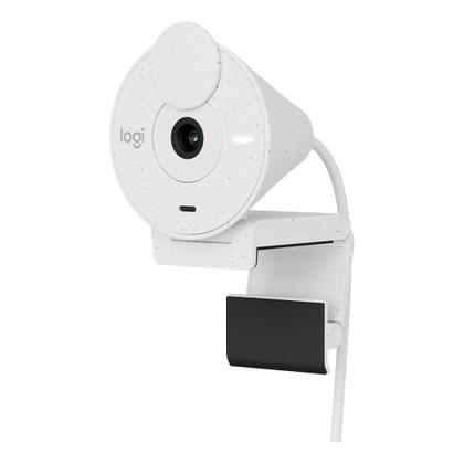 Imagem de Webcam Logitech Brio 300 Full HD, 1080p, 30 FPS, USB-C, Microfone Integrado, Branco - 960-001440