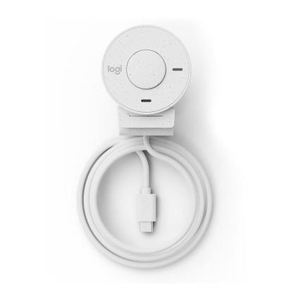 Imagem de Webcam Logitech Brio 300 Full HD, 1080p, 30 FPS, USB-C, Microfone Integrado, Branco - 960-001440