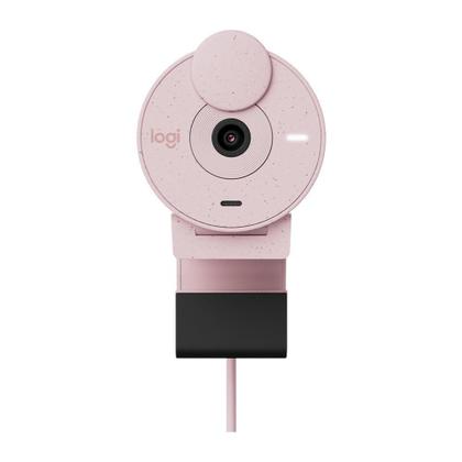 Imagem de Webcam Logitech Brio 300 Full HD, 1080p, 30 FPS, USB-C, Microfone Integrado, Rosa - 960-001446