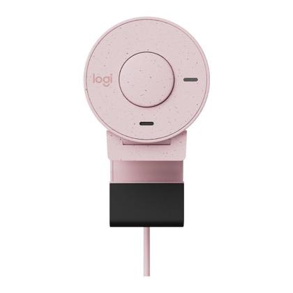 Imagem de Webcam Logitech Brio 300 Full HD, 1080p, 30 FPS, USB-C, Microfone Integrado, Rosa - 960-001446