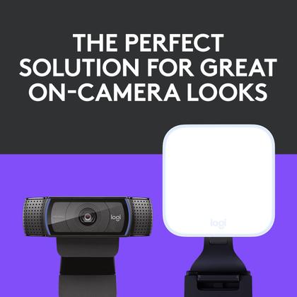 Imagem de Webcam Logitech C920x Pro HD + Ring Light Litra Glow - Ideal para Criadores