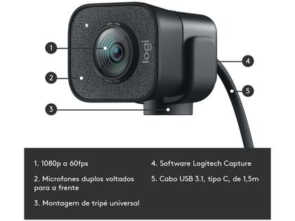 Imagem de Webcam Logitech Full HD com Microfone