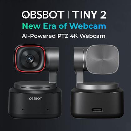 Imagem de Webcam Obsbot Tiny 2 Câmera Ptz 4k Ai 1/1.5 Usb 3.0 Com Foco 4x