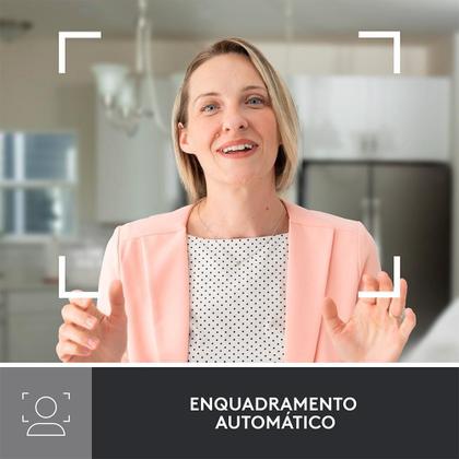 Imagem de Webcam + Suporte Logitech Brio 500 Full HD, 1080p, 30 FPS, com Microfones Duplos, USB, Suporte Incluso, Rosa - 960-001418