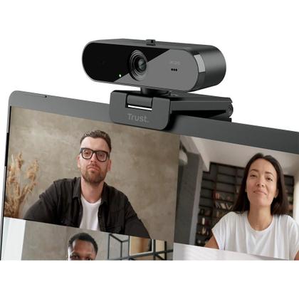 Imagem de Webcam Trust Taxon 2K QHD, Microfones Duplos, Filtro de Privacidade, USB, Preto - 24732