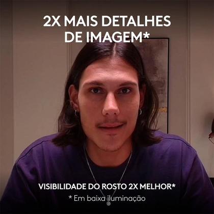 Imagem de Webcam Ultra HD 4K Logitech MX Brio Com Microfones com Redução de Ruído, Protetor de Privacidade e Conexão USB-C, Grafite - 960-001548