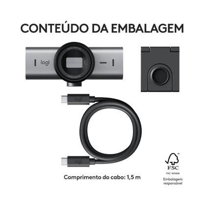 Imagem de Webcam Ultra Hd 4K Logitech Mx Brio Com Redução De Ruído